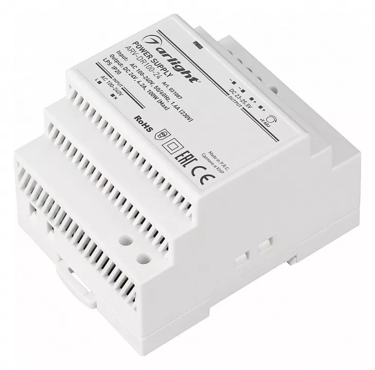 

Блок питания Arlight ARV-DR100-24 24V 100W IP20 4,2A 031087