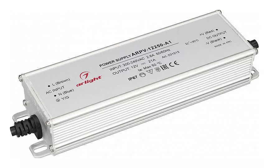 

Блок питания Arlight ARPV-12250-A1 12V 252W IP67 21A 031513