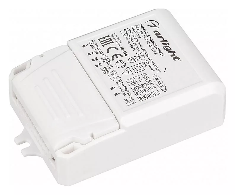 

Драйвер Arlight ARJ-SP-12-PFC-Dali2-A 3-24V 12W IP20 0,35-0,7A 033809