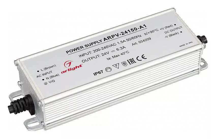 

Блок питания Arlight ARPV-24150-A1 24V 6.25A 150W 034209