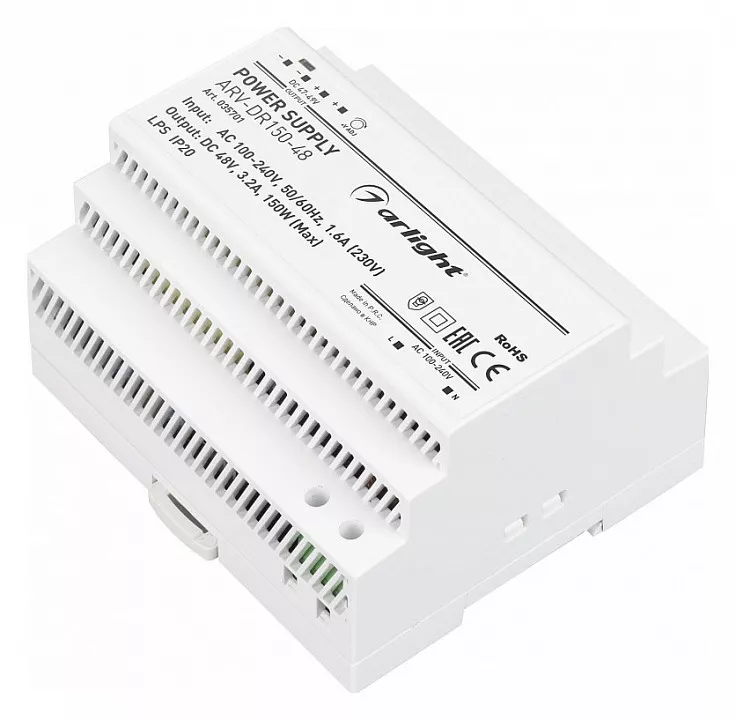 

Блок питания Arlight ARV-DR100-48 48V 150W IP20 3,2A 035701