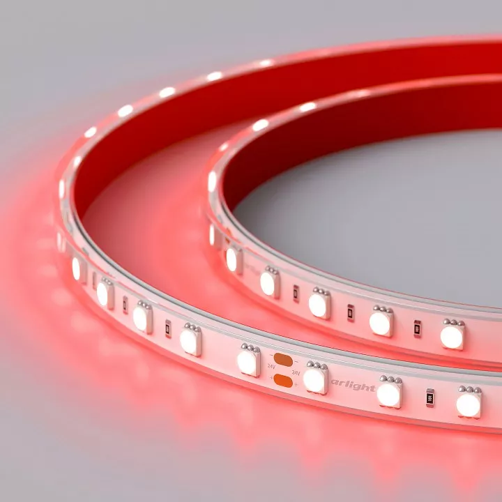 

Светодиодная влагозащищенная лента Arlight 14,4W/m 60LED/m 5060SMD красный 5M 036463