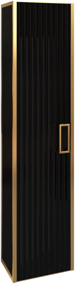 Шкаф-пенал Armadi Art Monaco подвесной черный глянец - золото