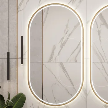 

Зеркало Armadi Art Vallessi 110x60 см, золото, овальное, с подсветкой