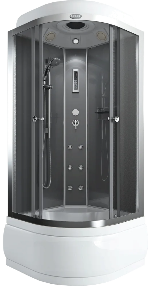 

Душевая кабина Arcus 100х100 хром стекло матовое с гидромассажем