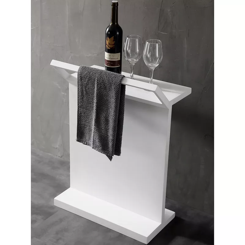Столик для ванной комнаты Abber Stein с полотенцедержателем белый AS1637 - фото 1