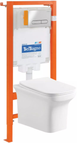 

Комплект BelBagno Space унитаз подвесной + система инсталляции + кнопка смыва AS3106CHR/AS3103/3106SC/BB002-80/BB005-PR-CHROME, Белый