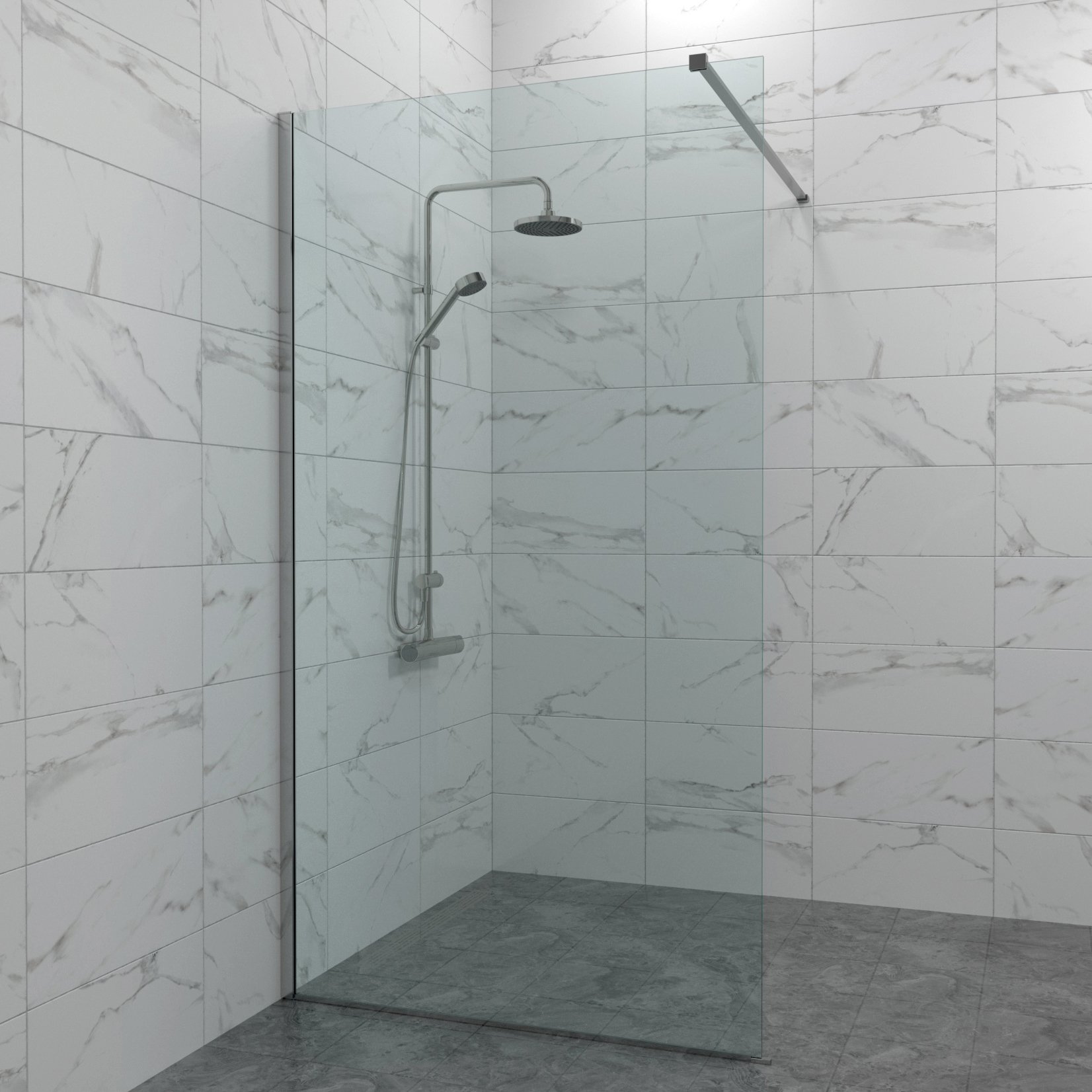 

Душевая перегородка Triton Плано 200х100 см, хром глянец