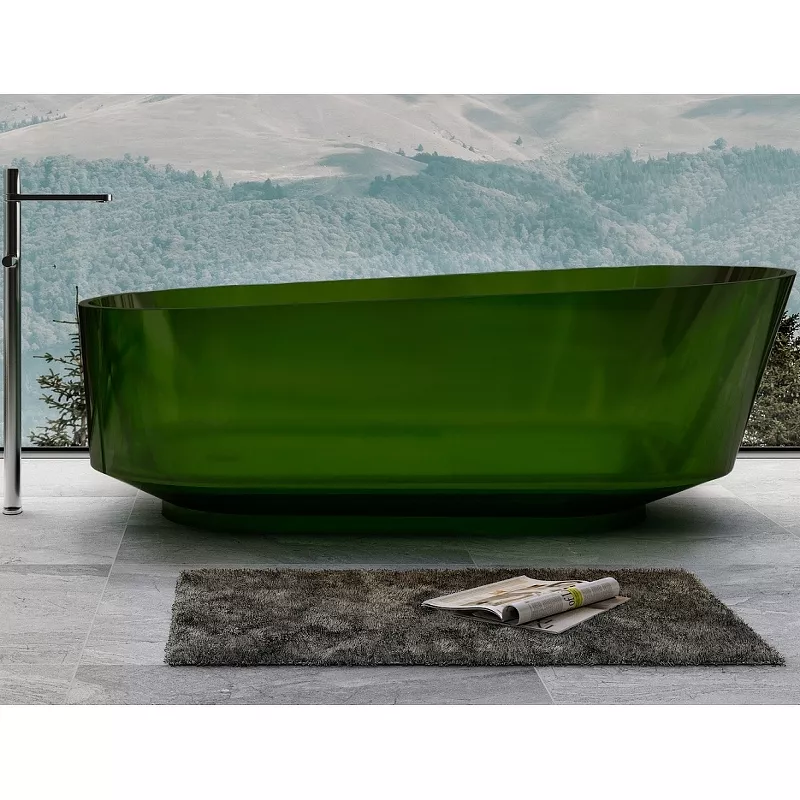 Ванна из полиэфирной смолы Abber Kristall 170х80 зеленая без гидромассажа