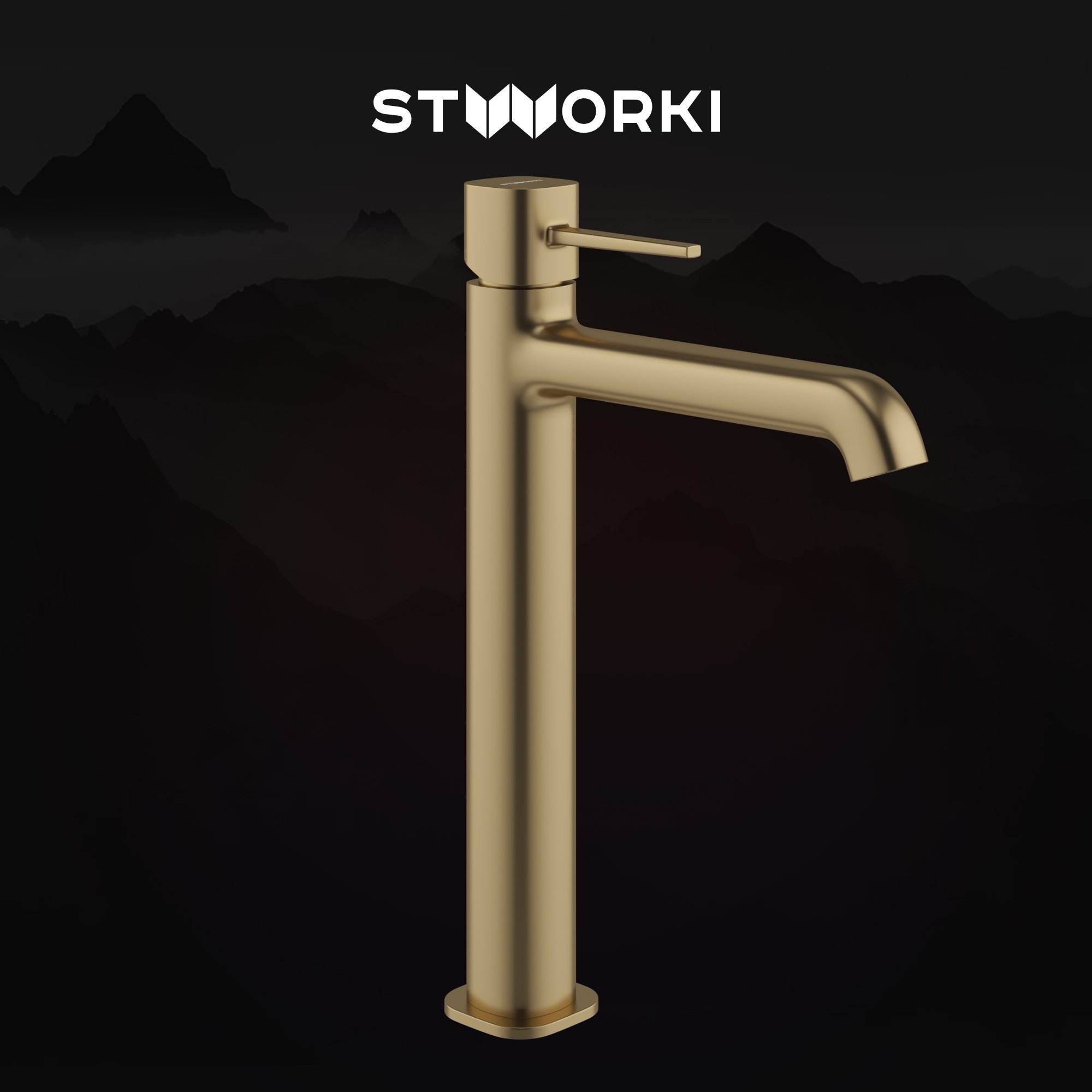 

Смеситель для раковины STWORKI Эстерсунд S31020GM матовое золото