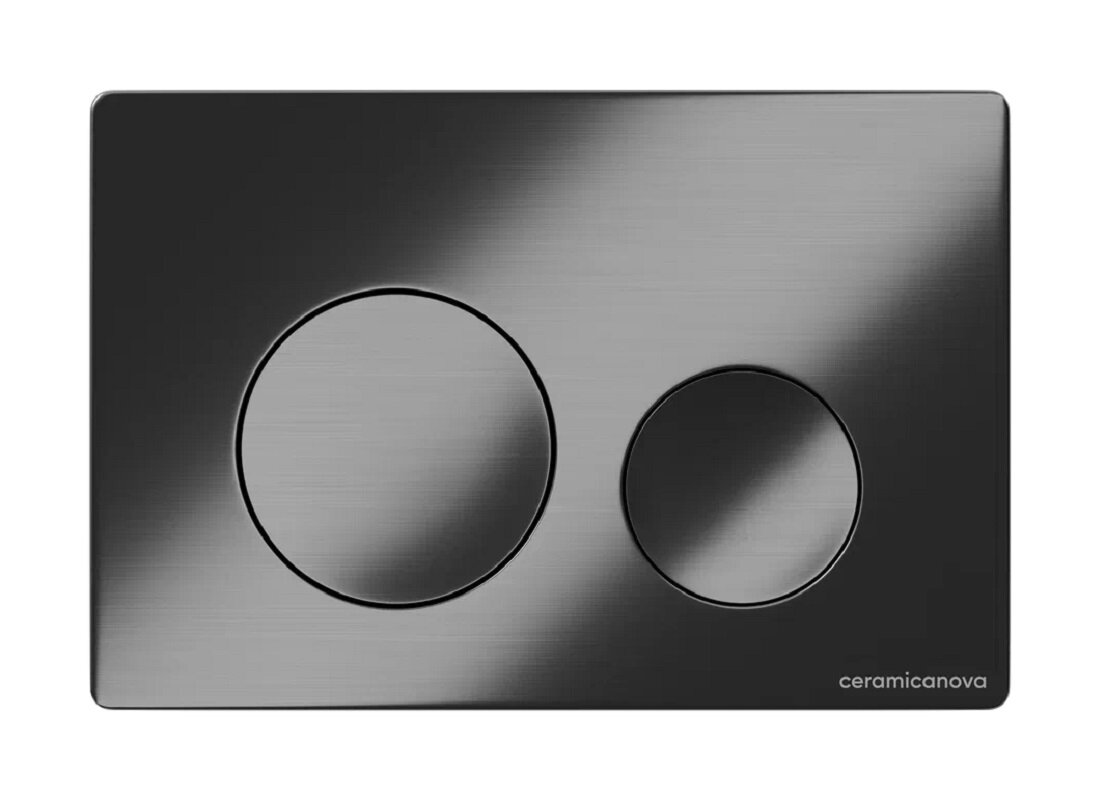 CN12-001GG Кнопка смыва Ceramicanova Баланс / Balance - Круг / Circle вороненная сталь