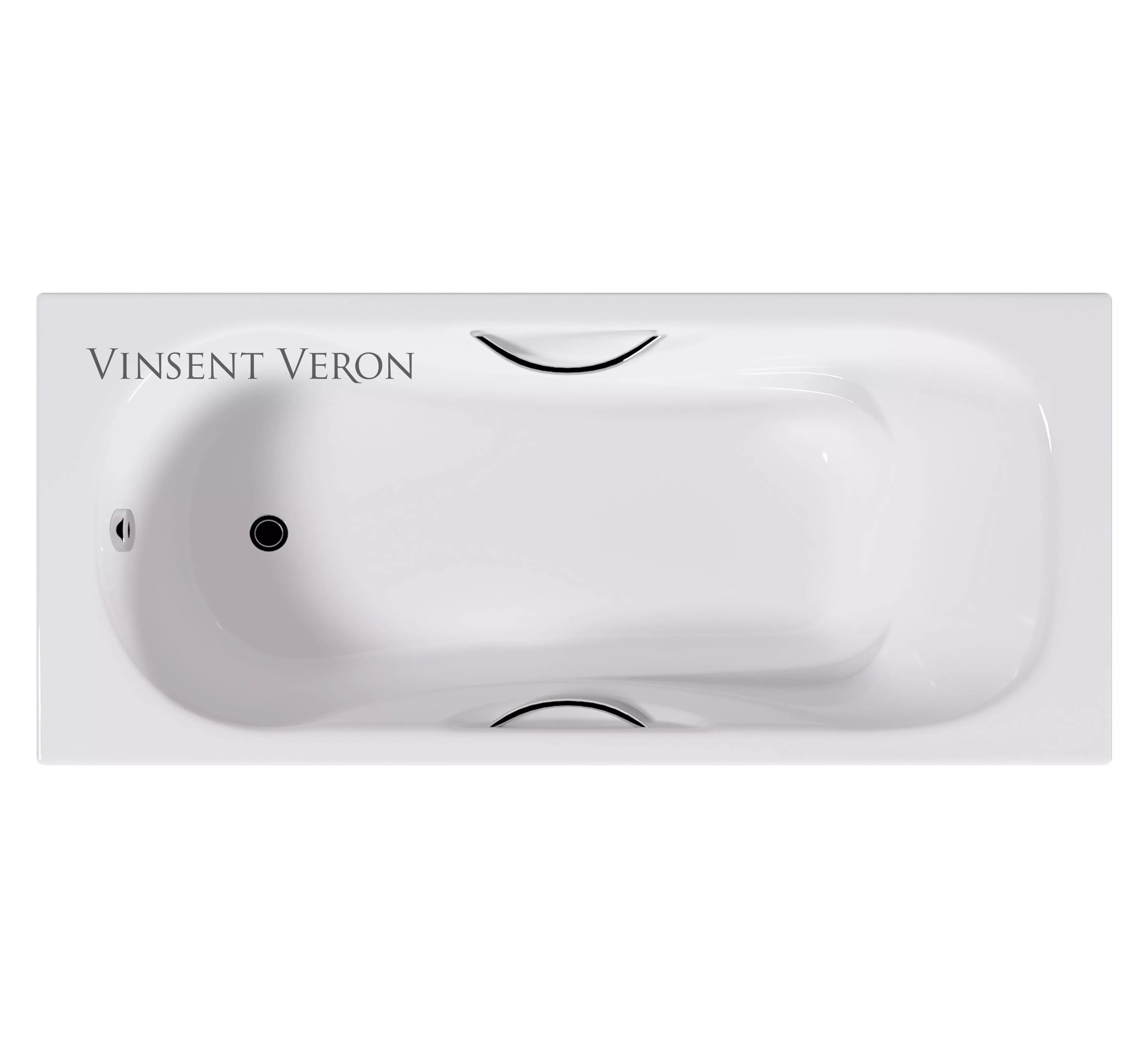 Ванна чугунная Vinsent Veron Aura 170x75 с ручками белый