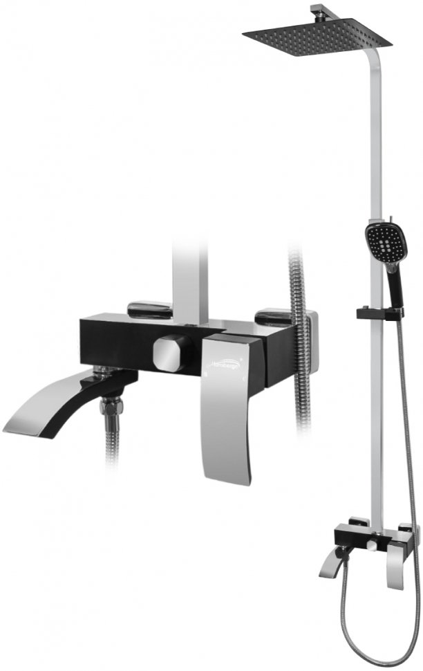 

Душевая система Hansberge CUBITO H5077BC Черный хром