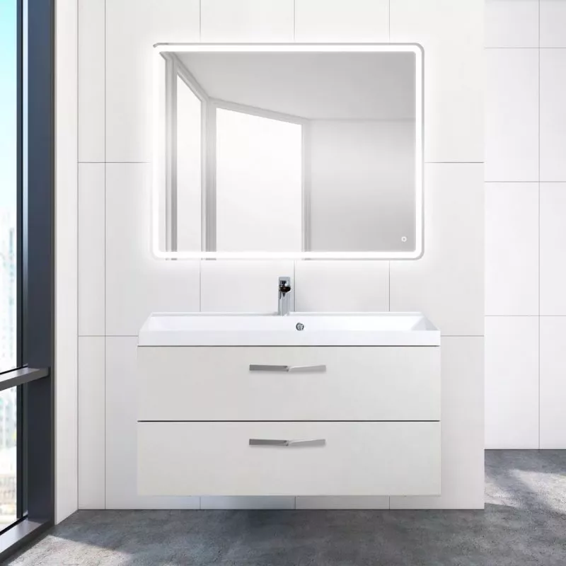 

Мебель для ванной BelBagno Aurora 100 pietra bianca, Белый