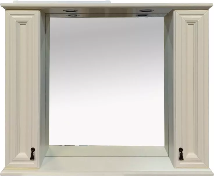 

Зеркало-шкаф Misty Лувр 105 с подсветкой, бежевый слоновая кость