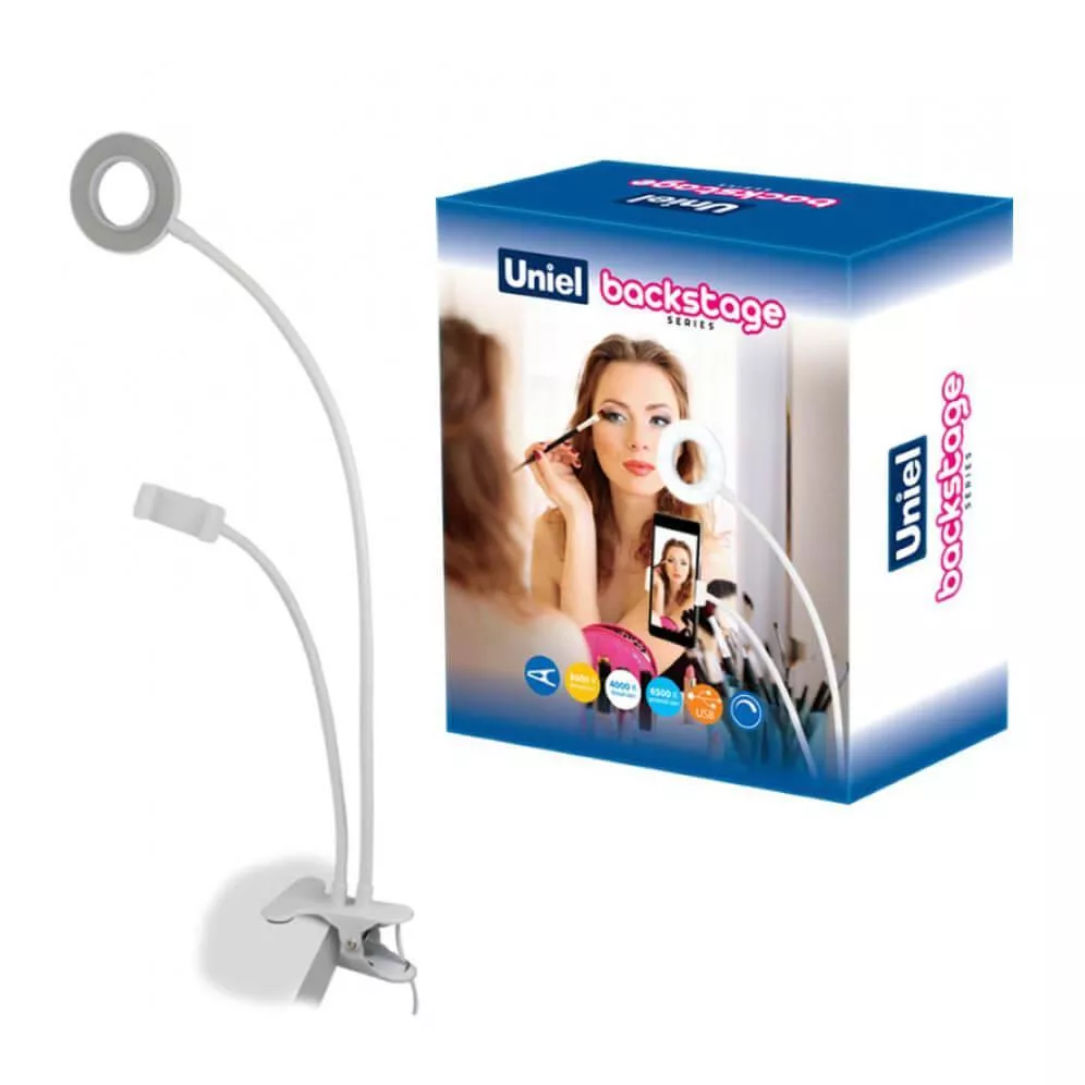 

Настольная лампа Uniel Backstage ULK-F51-8W/SW/Dim IP20 White UL-00006867