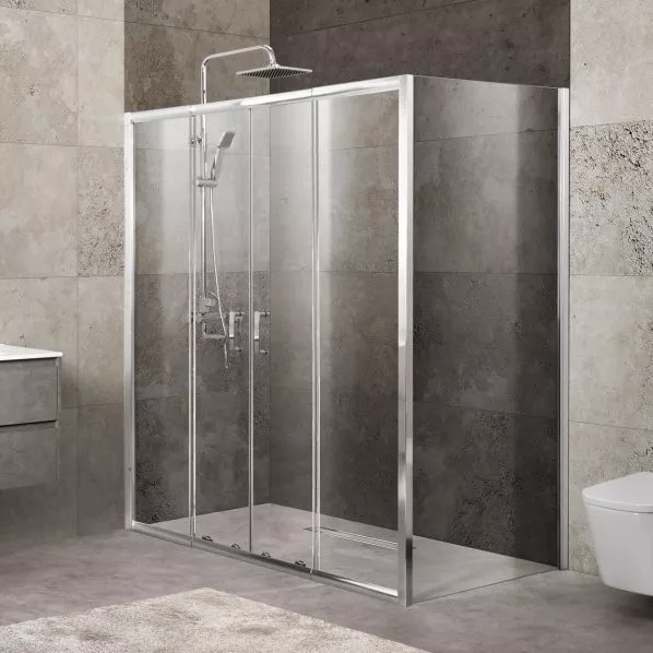 

Душевой уголок BelBagno UNIQUE-AH-21-150/180-80-C-Cr