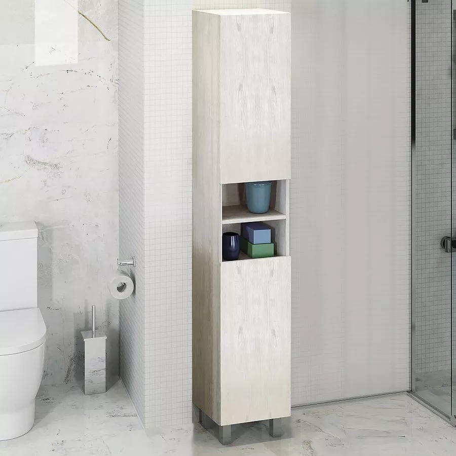 

Шкаф-пенал Comforty Верона 35 H напольный, дуб белый