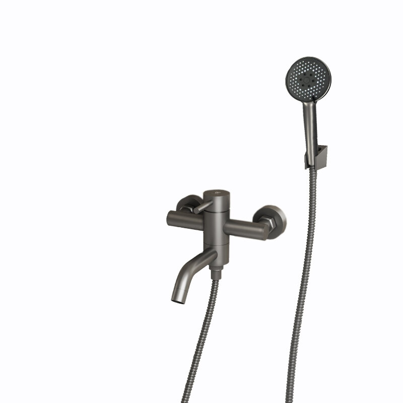 Смеситель для ванны с коротким изливом RUSH Melos (SUS1101-44Grey)