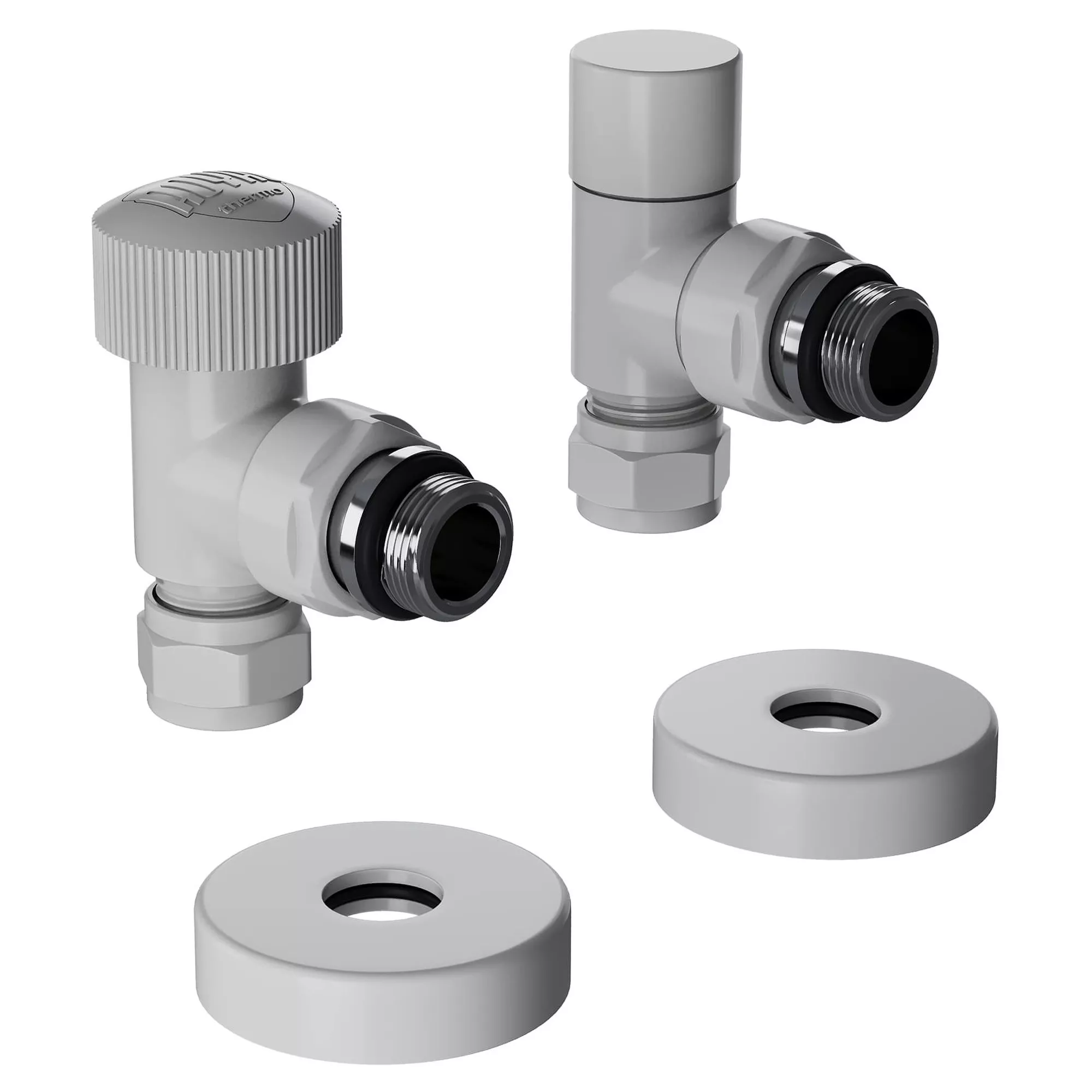 

Набор термостатический угловой Royal Thermo Design Pro 15мм М30х1,5 (Белый)