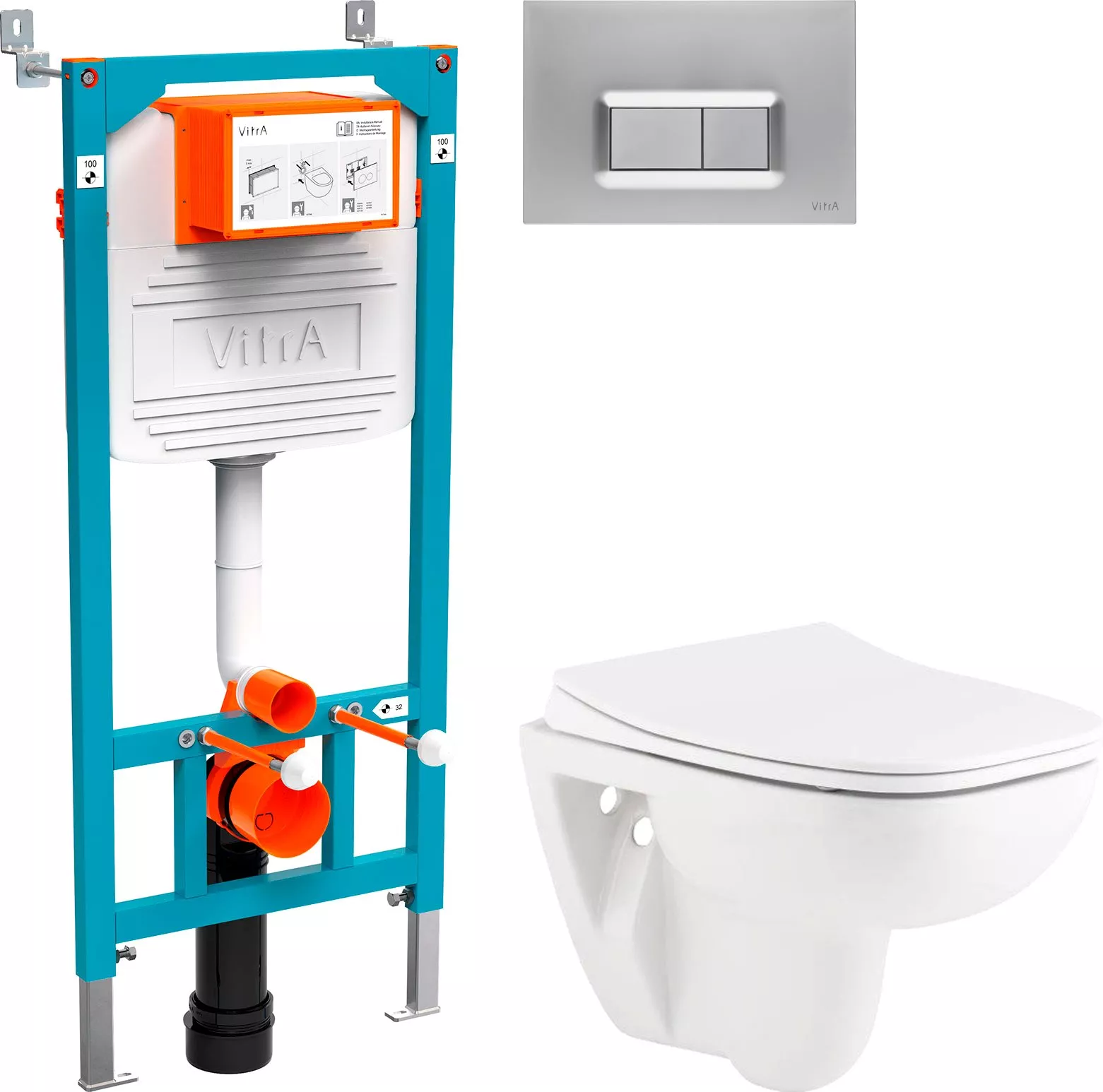 

Комплект Унитаз подвесной Seramiksan Petite A101002H + Система инсталляции для унитазов VitrA 800-2013 с кнопкой смыва, хром