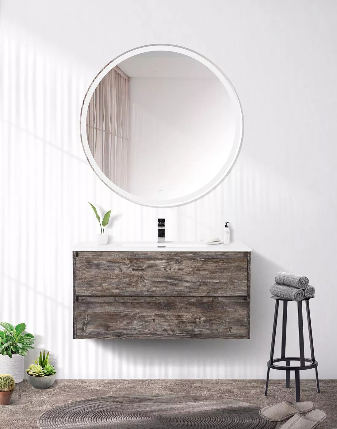 

Комплект мебели BelBagno Kraft 100 темное дерево
