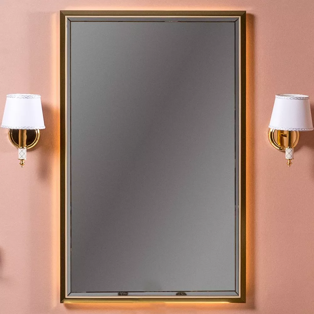 Зеркало Armadi Art Monaco 70х110 с подсветкой бежевый - золото