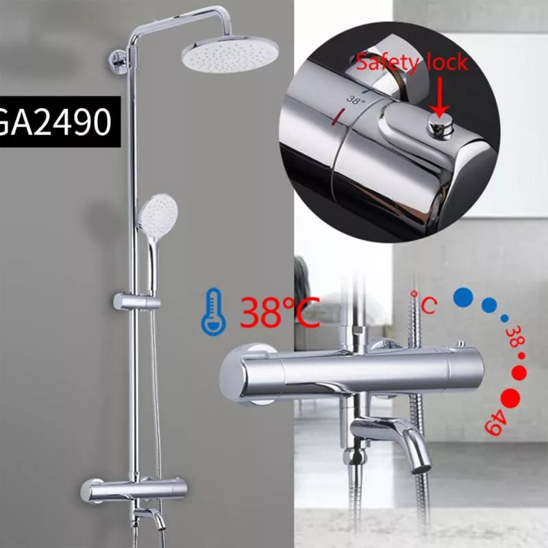 

Душевая стойка Gappo G90 G2490 с термостатом, хром