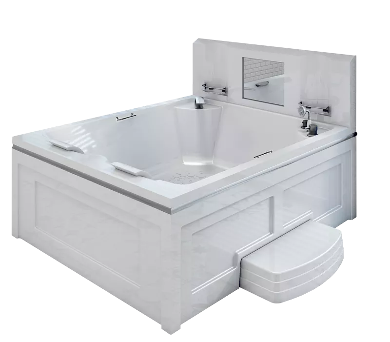 

Минибассейн Radomir Римини Silver 190х150 без гидромассажа, белый