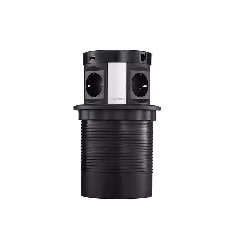 

Блок розеток 107J (4 секции, 2 USB и RJ-45) Mebax 00-00001466