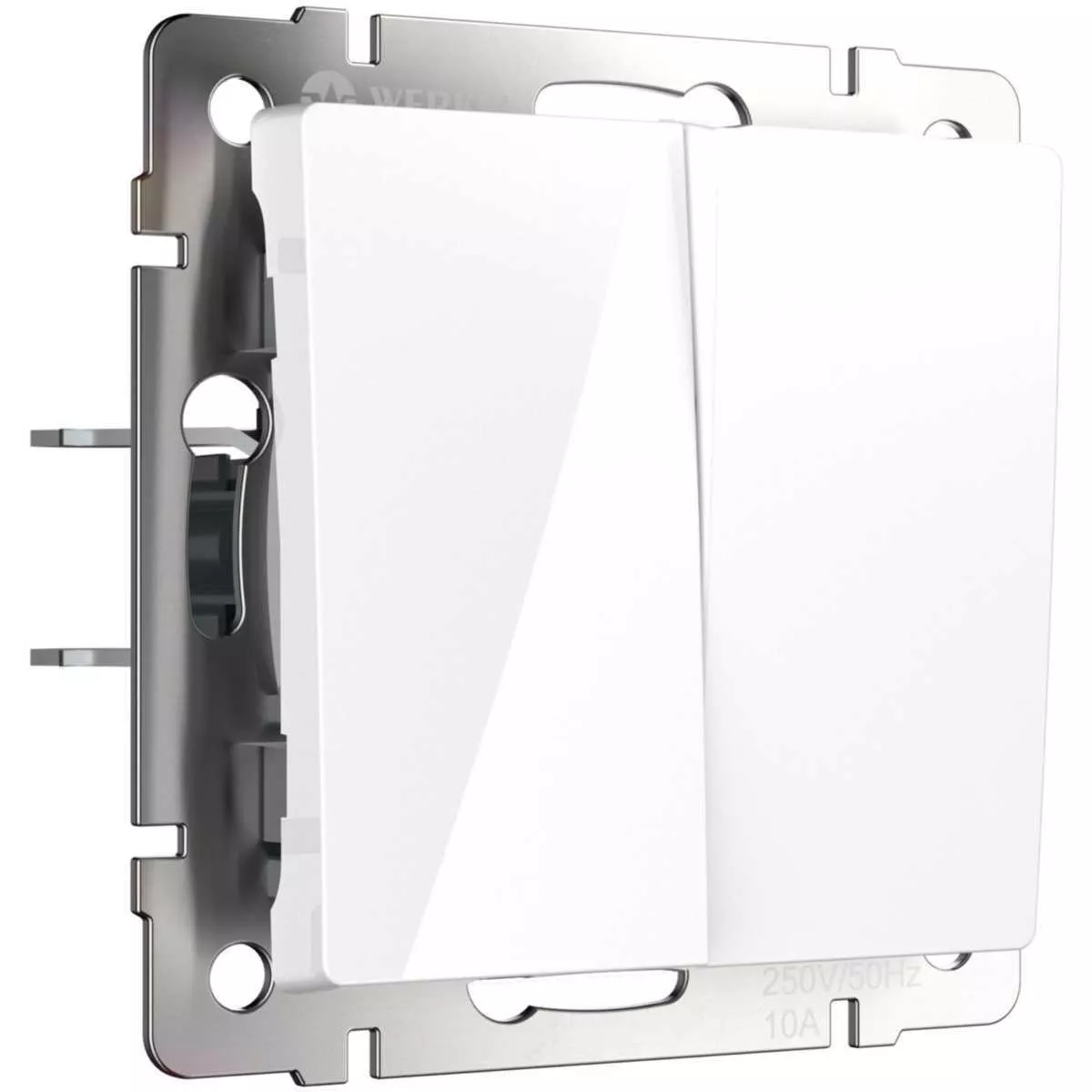 

Выключатель двухклавишный с самовозвратом Werkel белый W1122401 4690389192319