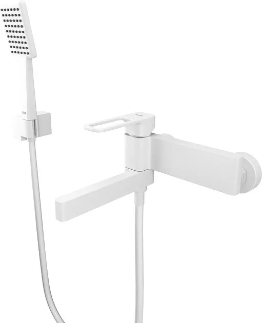 Смеситель Iddis Slide для ванны с душем, белый SLIWT00i02