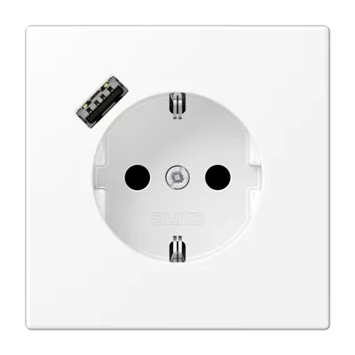 

Розетка 2K+З Jung LS1520-18AWWM