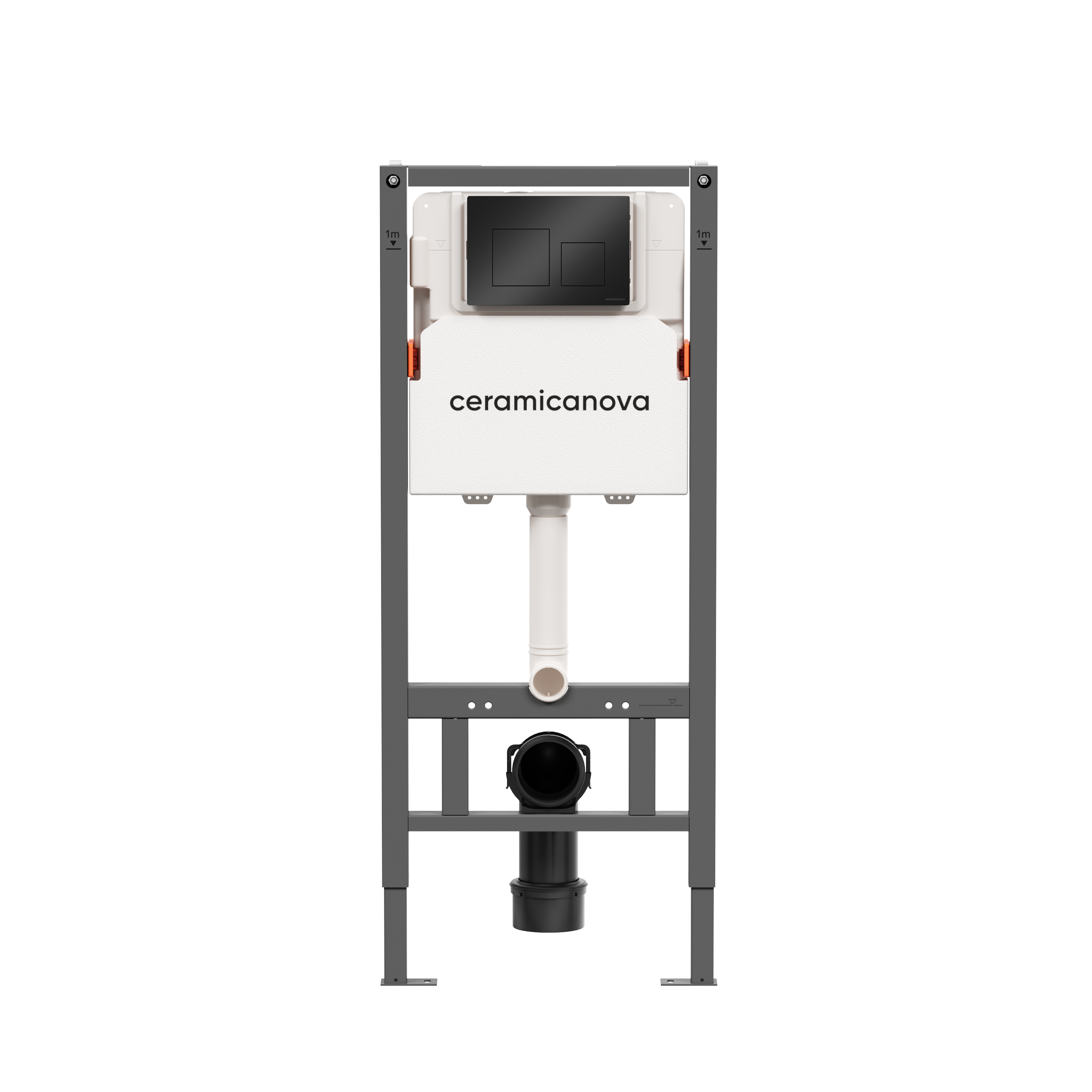 Комплекты инсталляций  Santehnika Room Система инсталляции для унитазов Ceramicanova Balance CN121002MB кнопка Square матовый черный