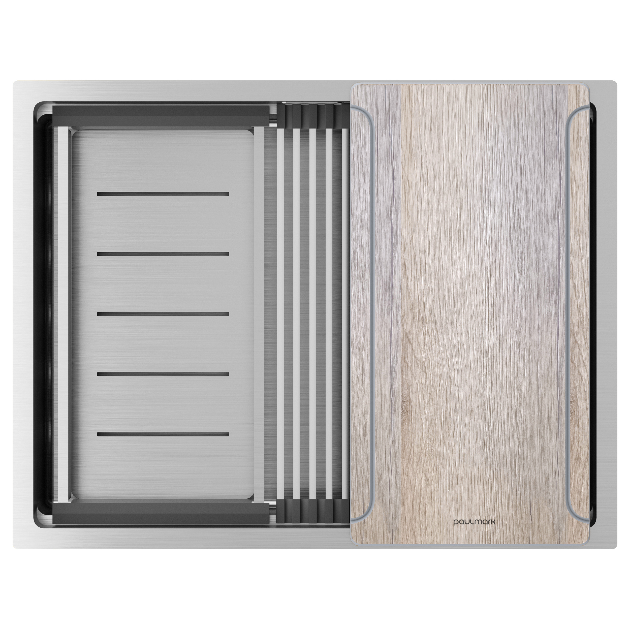 

Мойка кухонная Paulmark 58 UNI PM785845-BS брашированная нержавеющая сталь