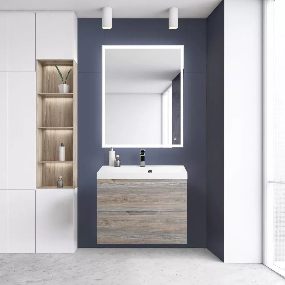 

Комплект мебели BelBagno Vittoria 80 серый - коричневый