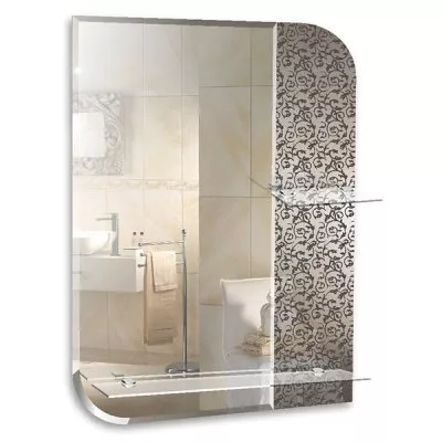 

Зеркало MIXLINE Вьюн 2 полки/ пескоструйный рисунок (537543)