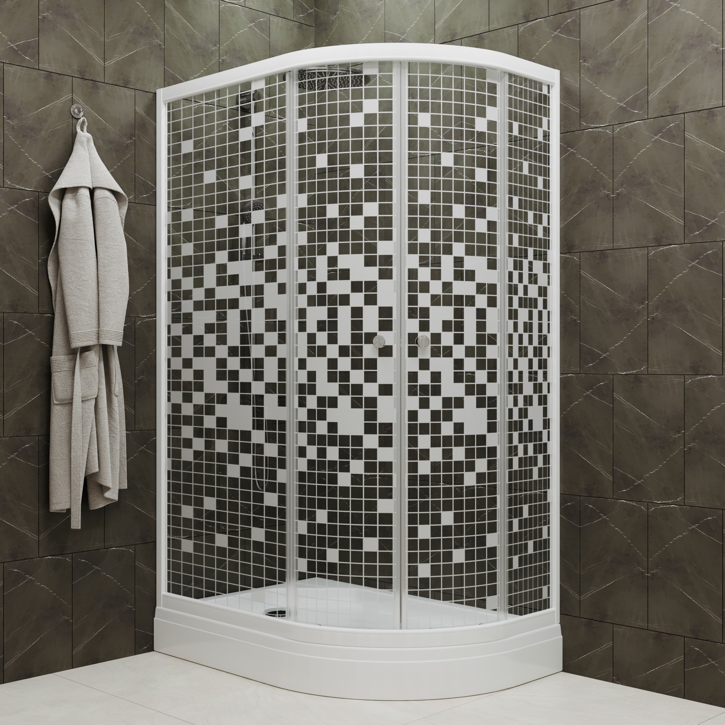 

Душевой уголок Triton Коралл Щ0000061780 L 120х80 см, белый