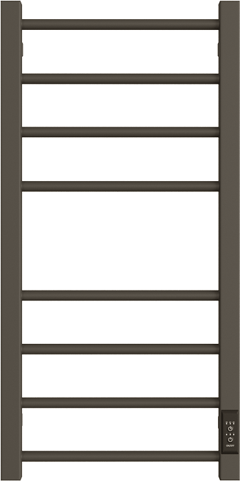 

Полотенцесушитель электрический Двин S plaza neo 4657795055218 80x45 см, подключение справа, слева, графит, лесенка, с полкой