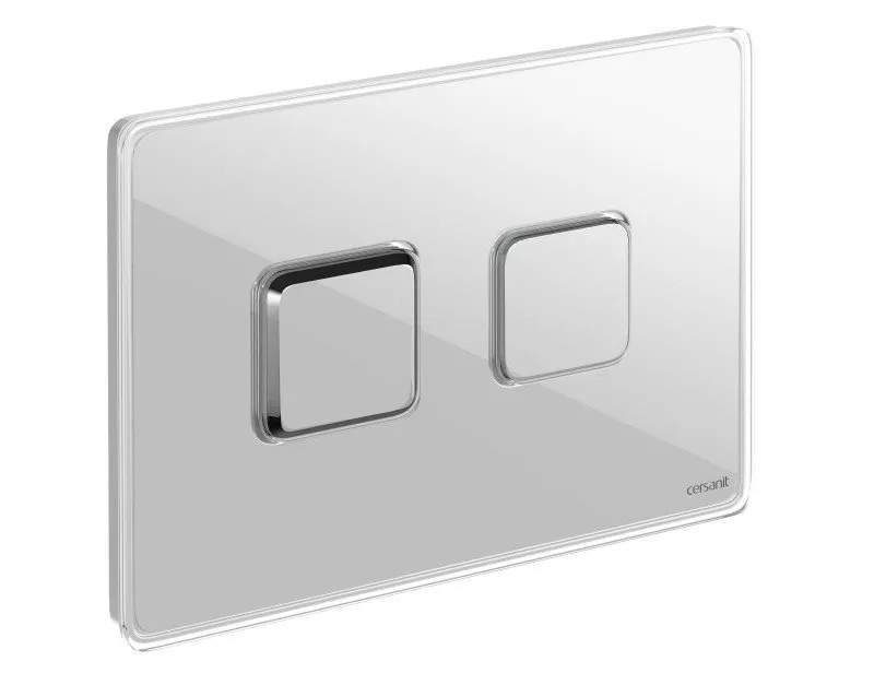 

Кнопка ACCENTO SQUARE для AQUA 50 пневматическая стекло белый