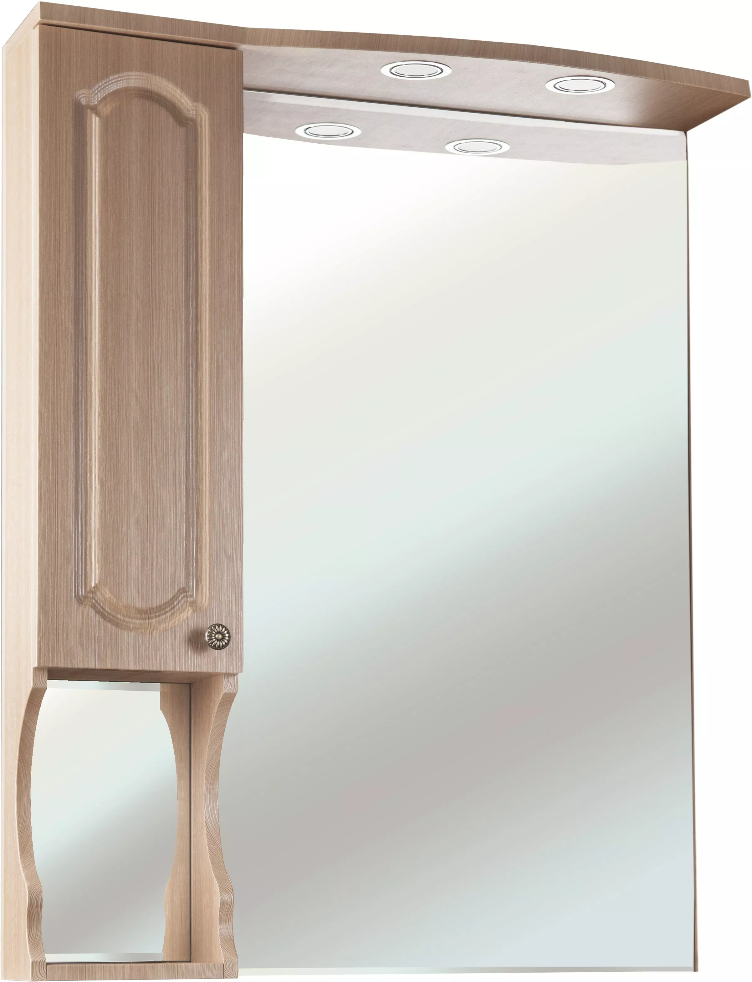 

Зеркало-шкаф Bellezza Камелия 75 L светлый лен