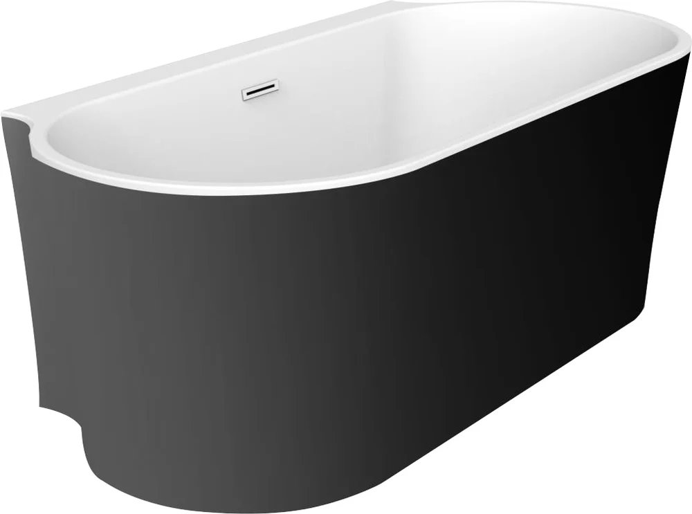 

Акриловая ванна BelBagno 170x80 черный матовый
