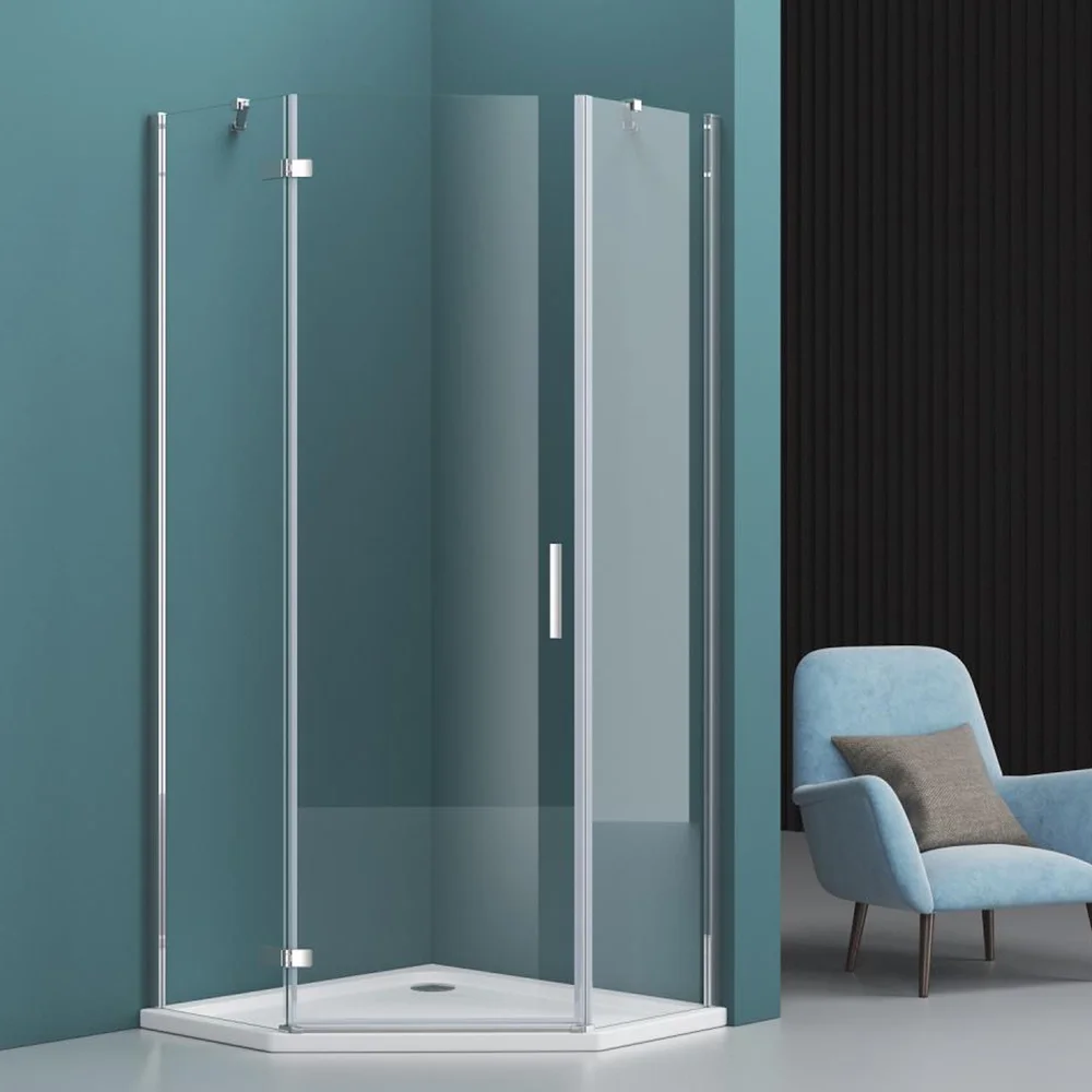 

Душевой уголок BelBagno Kraft 80х80 L профиль хром стекло прозрачное
