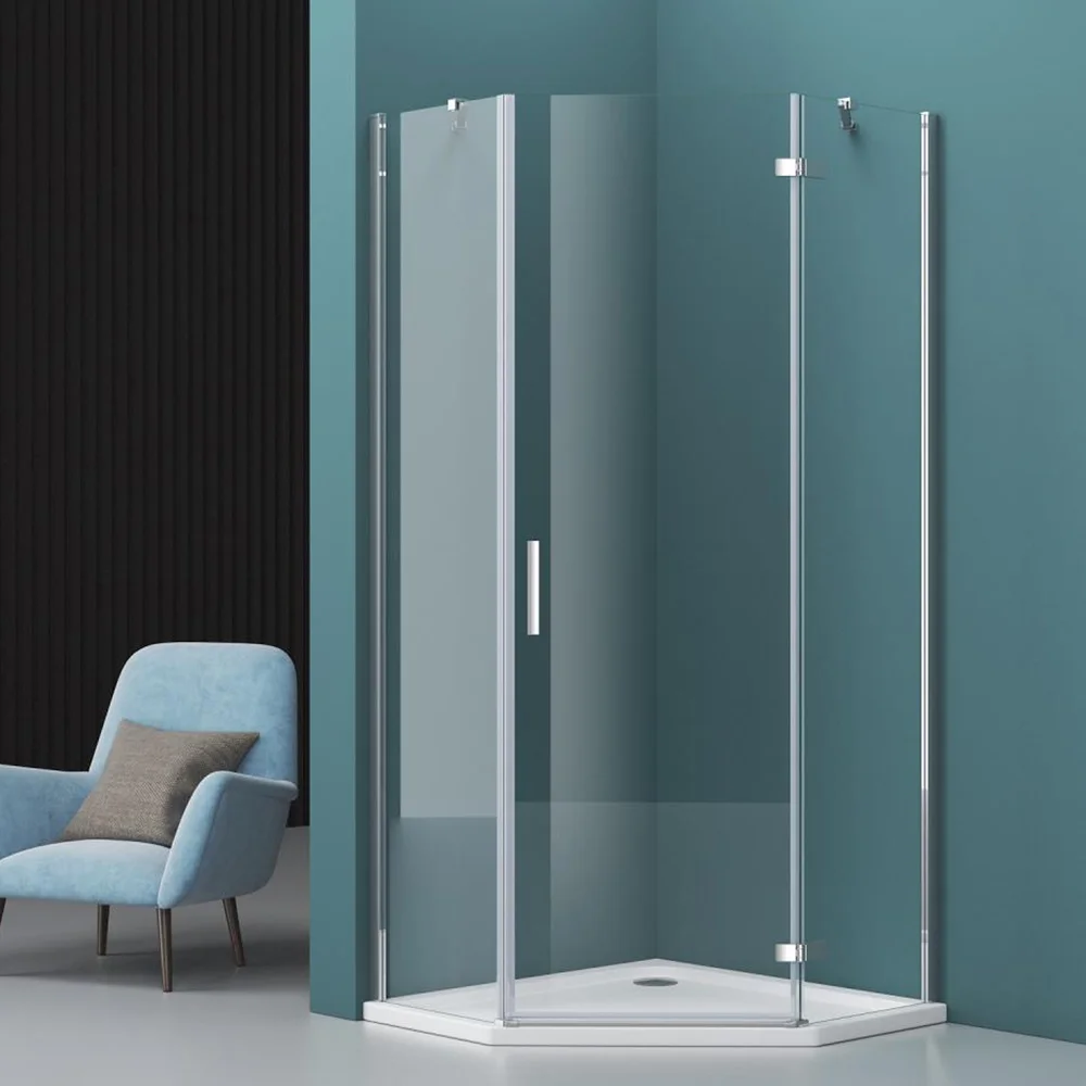 

Душевой уголок BelBagno Kraft 90х90 R профиль хром стекло прозрачное