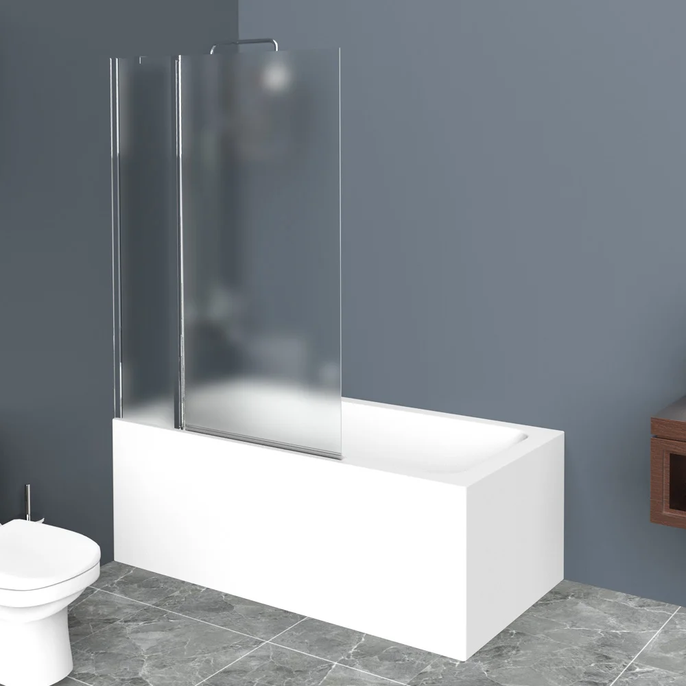 

Шторка на ванну BelBagno UNO 120х150 профиль хром стекло рифленое