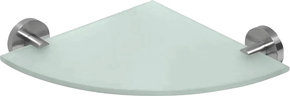 Полка стеклянная Bemeta Neo угловая хром матовый 104102015 - фото 1