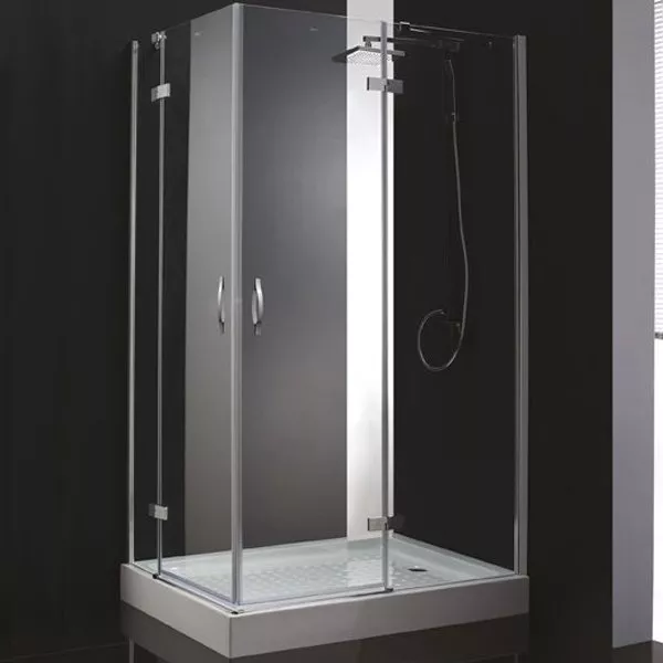 

Душевой уголок Cezares Bergamo 100х90 хром стекло прозрачное