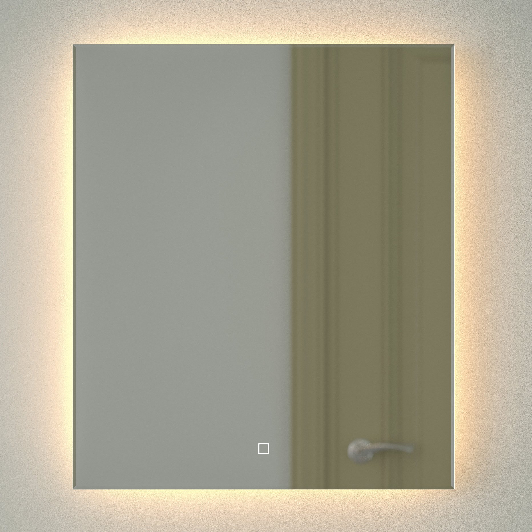 

Зеркало Defesto Glow DF 2516S 60х70 с LED-подсветкой, 3000 K, сенсорный выключатель