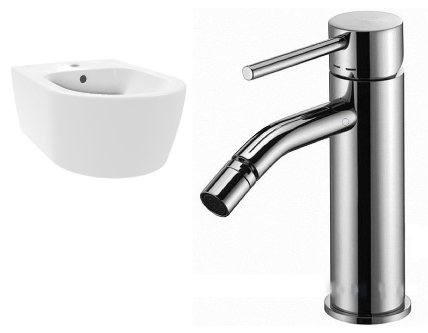 

Биде подвесное с смесителем Villeroy&Boch Avento белое хром