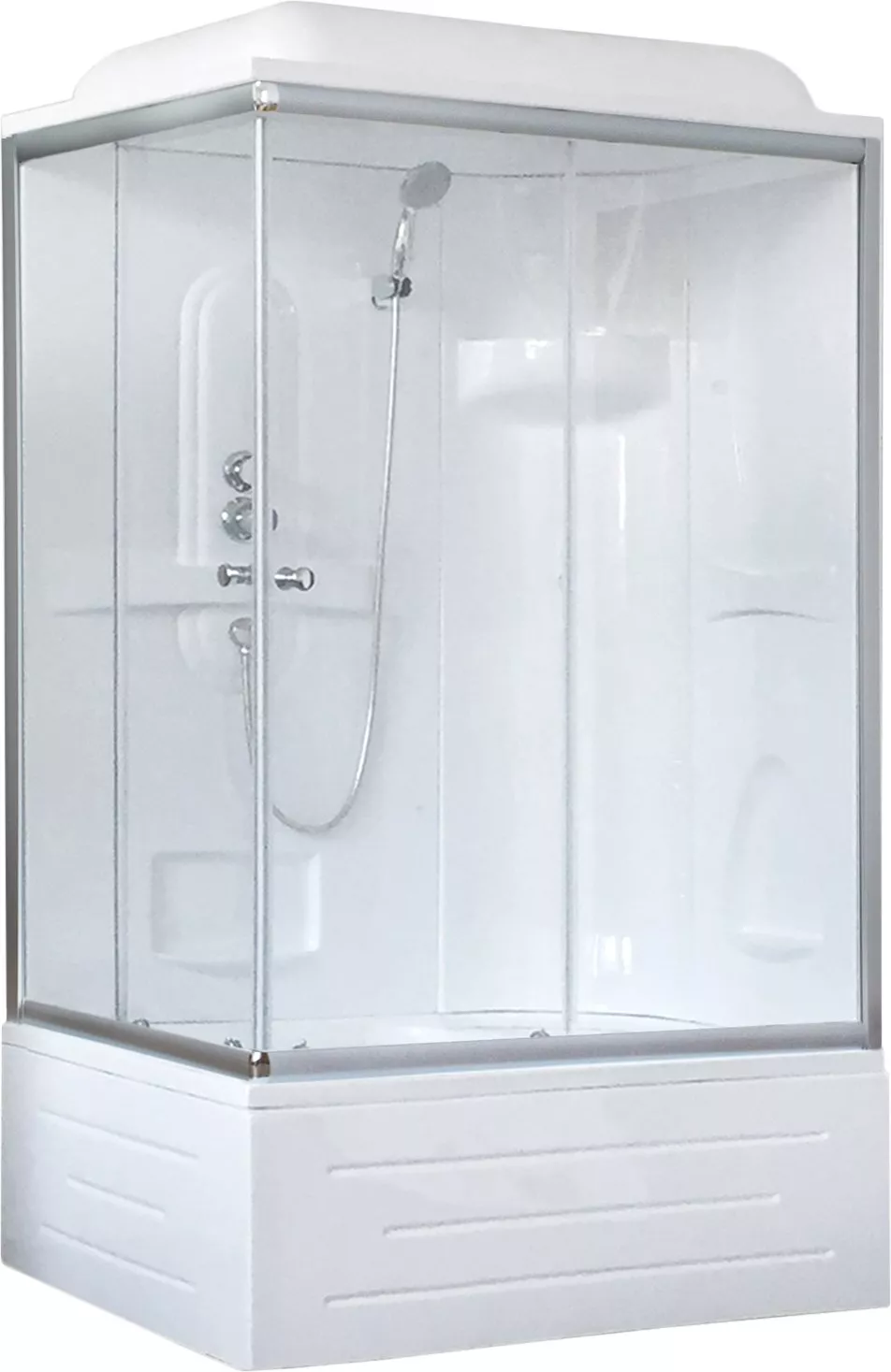   Santehnika Room Душевая кабина Royal Bath BP 120х80 R профиль белый стекло прозрачное